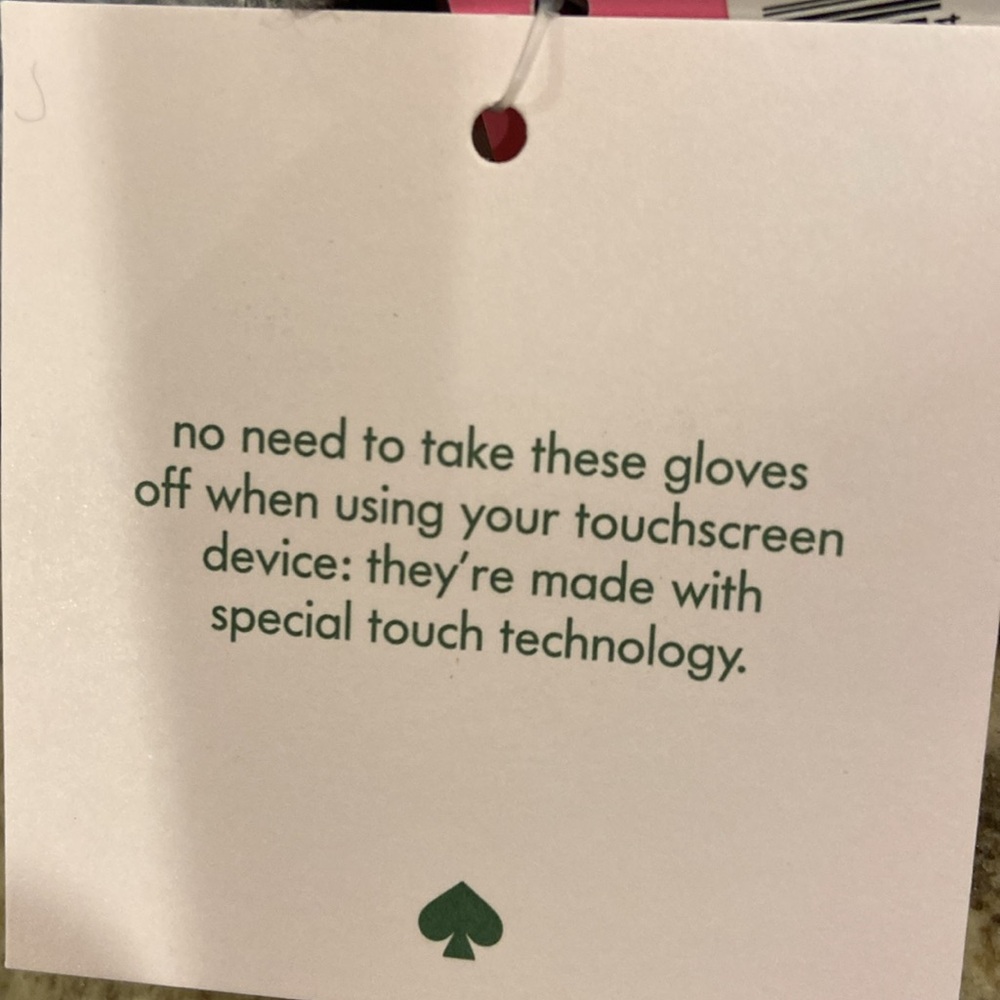 NWT KATE SPADE FLOCKED SPADE GLOVES - Picture 3 of 8